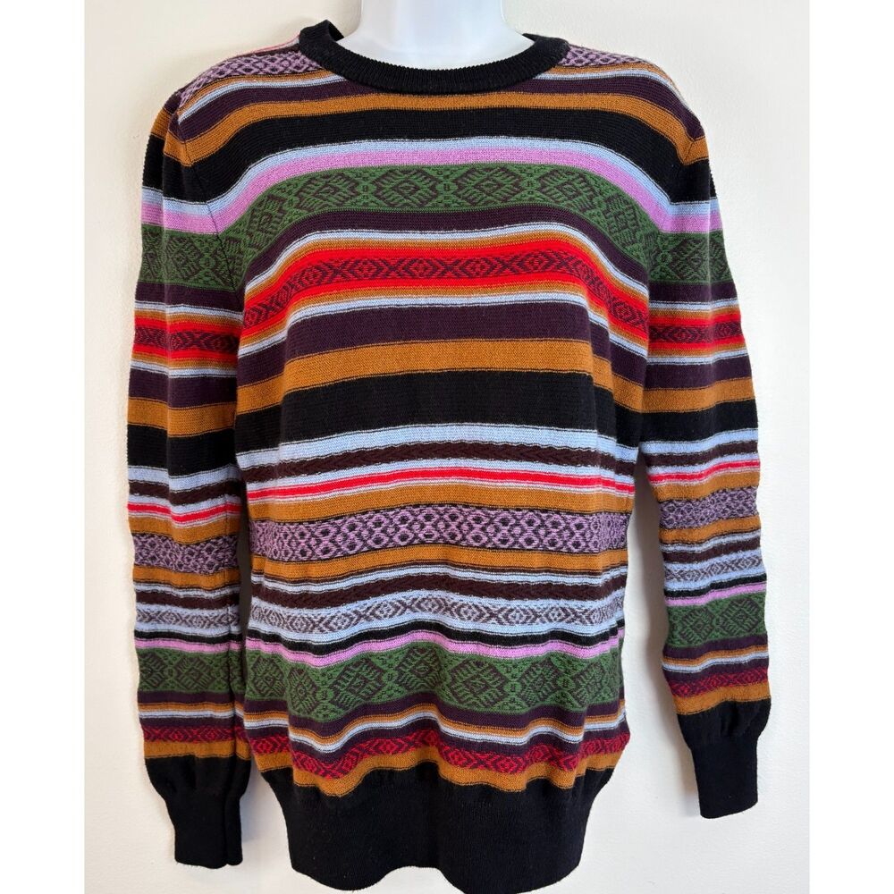 Scotch Soda Amsterdam Couture Sweater Mens M Multicolor Wool Mountain Pullover